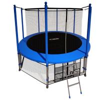 Батут i-JUMP 16ft 4,88м с нижней сетью и лестницей (blue)